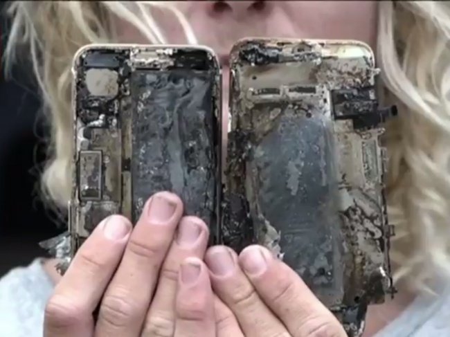 这部起火的iPhone 7是他在一周前刚刚购买的,基本上还是一部全新的手机。